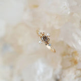 Vintage 925 Silver Plated Pearl Charm Ring 14K
