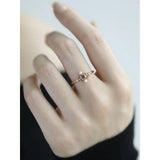 Vintage 925 Silver Plated Pearl Charm Ring 14K