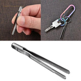 Mini Titanium Alloy Tweezers Survival Pick Up Outdoor Gadget Camping Tool
