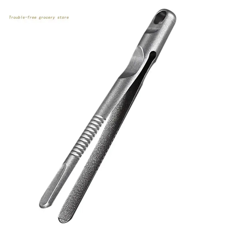 Mini Titanium Alloy Tweezers Survival Pick Up Outdoor Gadget Camping Tool