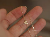 Mini Gradient Small Love Anklet Sterling Silver