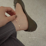 Mini Gradient Small Love Anklet Sterling Silver