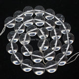 16mm Clear Rock Crystal Quartz Round Beads 15''