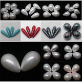 Shell Pearl Teardrop Half Drilled Earring Beads 2pcs