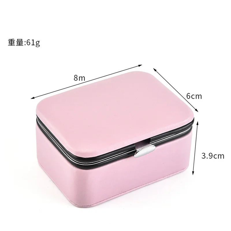 Mini Portable Jewelry Box - Pu Jewelry Storage Box