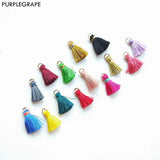 20pcs Mixed Mini Tassel DIY Earrings Hair Accessories Necklace Bracelet 21mm