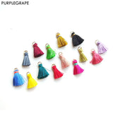 20pcs Mixed Mini Tassel DIY Earrings Hair Accessories Necklace Bracelet 21mm