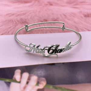 Mini-world Name Bracelets For Women Personalized Nameplate Adjustable Bracelets