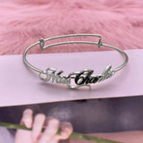 Mini-world Name Bracelets For Women Personalized Nameplate Adjustable Bracelets