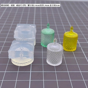 Woodwork Pot Mould Mini Dessert Tray Plate Silicone Mold