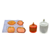 Woodwork Pot Mould Mini Dessert Tray Plate Silicone Mold