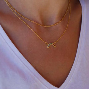 925 Sterling Silver Rainbow CZ Necklace Jewelry Vermeil Dainty Sweet Necklaces
