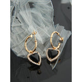 Minimal 925 Silver Love Agate Earrings Female