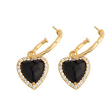Minimal 925 Silver Love Agate Earrings Female