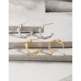 Minimal Twisted Thread Earstuds 925 Sterling Silver
