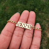 Minimal Nameplate Bracelet Chain Personalized Jewelry