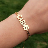 Minimal Nameplate Bracelet Chain Personalized Jewelry