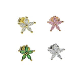 925 Sterling Silver Girl's Mini Colorful CZ Small Earring