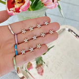 925 Sterling Silver Girl's Mini Colorful CZ Small Earring