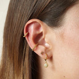 925 Sterling Silver Thin Ear Cuff Conch Earrings