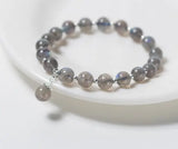 925 Sterling Silver Natural Grey Moonstone Bracelet