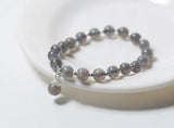 925 Sterling Silver Natural Grey Moonstone Bracelet