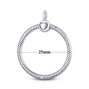 Minimalism 925 Silver O Pendant O Charm Fit Necklace DIY For Women