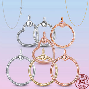 Minimalism 925 Silver O Pendant O Charm Fit Necklace DIY For Women