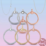 Minimalism 925 Silver O Pendant O Charm Fit Necklace DIY For Women