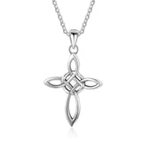Minimalism Cross Pendant Necklace 925 Sterling Silver Chain for Women