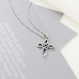 Minimalism Cross Pendant Necklace 925 Sterling Silver Chain for Women