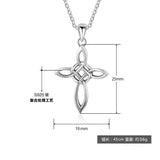 Minimalism Cross Pendant Necklace 925 Sterling Silver Chain for Women