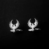 Phoenix Shaped Cufflinks Stainless Steel Men's Animal Cufflinks Wedding Jewelry