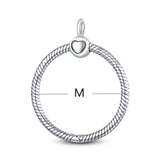 Silver O Pendant with Heart Charm - DIY Necklace