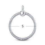 Silver O Pendant with Heart Charm - DIY Necklace