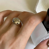 Minimalism Silver Pearl Tassel Rings for Women Ladies Wedding