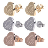 Minimalism Love Forever Heart Stud Earring Plating Earrings