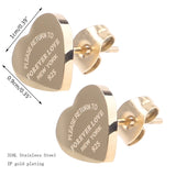 Minimalism Love Forever Heart Stud Earring Plating Earrings