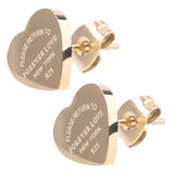 Minimalism Love Forever Heart Stud Earring Plating Earrings