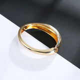 Minimalist Alloy Bangles for Women Love Wedding