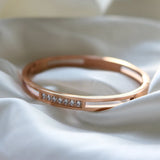 CZ Crystal Bracelet Hollow Cuff Bangle for Women Men Party Wedding