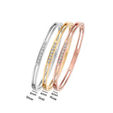 CZ Crystal Bracelet Hollow Cuff Bangle for Women Men Party Wedding