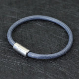 5mm Hemp Rope Bracelet Silver Magnetic Armband Antique Jewelry