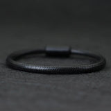 5mm Hemp Rope Bracelet Silver Magnetic Armband Antique Jewelry