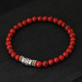 6mm Natural Stone Bracelet Unisex Yoga Meditation Beaded Lucky Red Bracelet