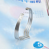 925 Silver Bracelet for Women-Three Layer Sterling Silver Bracelet