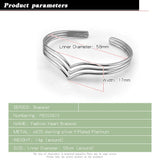 925 Silver Bracelet for Women-Three Layer Sterling Silver Bracelet