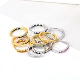 925 Silver Crystal Hoop Earring for Women Party Jewelry Gift