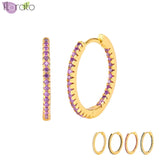 925 Silver Crystal Hoop Earring for Women Party Jewelry Gift
