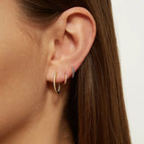 925 Silver Crystal Hoop Earring for Women Party Jewelry Gift